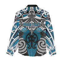 Personalised Maori Ngati Porou Women Casual Shirt Silver Fern Kowhaiwhai Art LT01 - Polynesian Pride