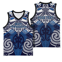 Personalised Maori Ngati Tuwharetoa Basketball Jersey Silver Fern Kowhaiwhai Art LT01 - Polynesian Pride