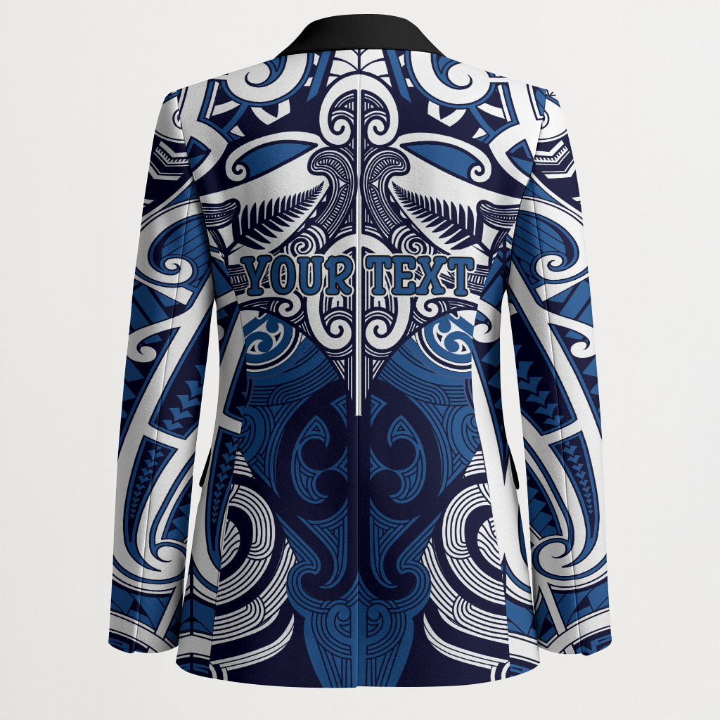 Personalised Maori Ngati Tuwharetoa Blazer Silver Fern Kowhaiwhai Art LT01 - Polynesian Pride