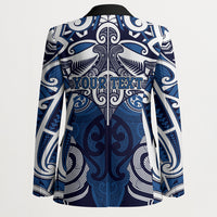Personalised Maori Ngati Tuwharetoa Blazer Silver Fern Kowhaiwhai Art LT01 - Polynesian Pride