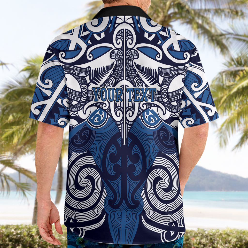 Personalised Maori Ngati Tuwharetoa Hawaiian Shirt Silver Fern Kowhaiwhai Art LT01 - Polynesian Pride