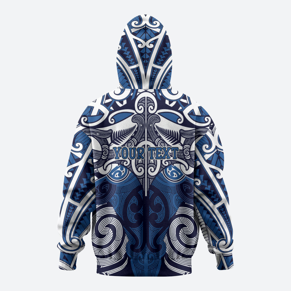 Personalised Maori Ngati Tuwharetoa Hoodie Silver Fern Kowhaiwhai Art LT01 - Polynesian Pride