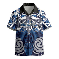 Personalised Maori Ngati Tuwharetoa Kid Hawaiian Shirt Silver Fern Kowhaiwhai Art LT01 - Polynesian Pride