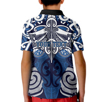 Personalised Maori Ngati Tuwharetoa Kid Polo Shirt Silver Fern Kowhaiwhai Art LT01 - Polynesian Pride
