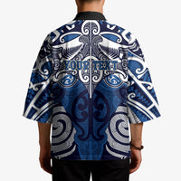 Personalised Maori Ngati Tuwharetoa Kimono Silver Fern Kowhaiwhai Art LT01 - Polynesian Pride