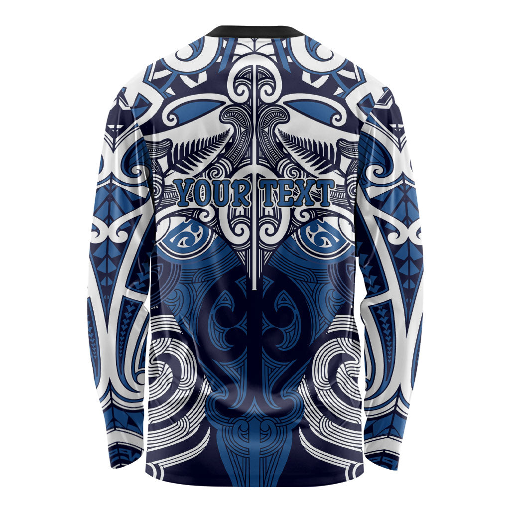 Personalised Maori Ngati Tuwharetoa Long Sleeve Shirt Silver Fern Kowhaiwhai Art LT01 - Polynesian Pride
