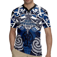 Personalised Maori Ngati Tuwharetoa Rugby Jersey Silver Fern Kowhaiwhai Art LT01 - Polynesian Pride