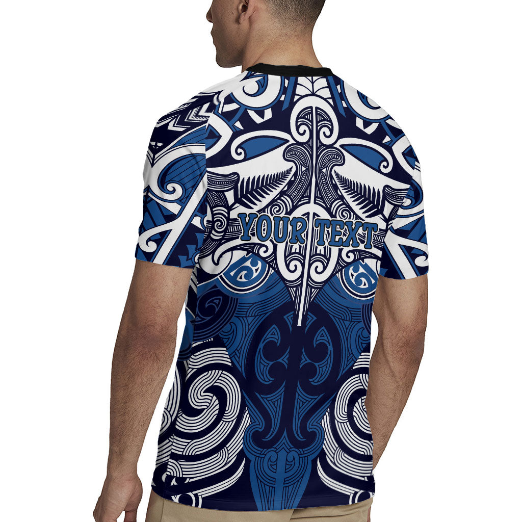 Personalised Maori Ngati Tuwharetoa Rugby Jersey Silver Fern Kowhaiwhai Art LT01 - Polynesian Pride
