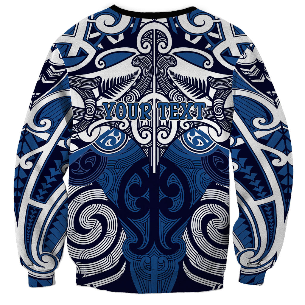 Personalised Maori Ngati Tuwharetoa Sweatshirt Silver Fern Kowhaiwhai Art LT01 - Polynesian Pride
