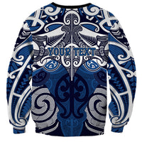 Personalised Maori Ngati Tuwharetoa Sweatshirt Silver Fern Kowhaiwhai Art LT01 - Polynesian Pride