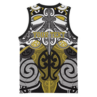 Personalised Maori Ngati Whatua Basketball Jersey Silver Fern Kowhaiwhai Art LT01 - Polynesian Pride