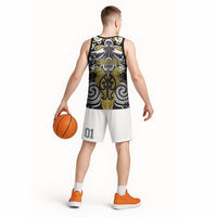 Personalised Maori Ngati Whatua Basketball Jersey Silver Fern Kowhaiwhai Art LT01 - Polynesian Pride