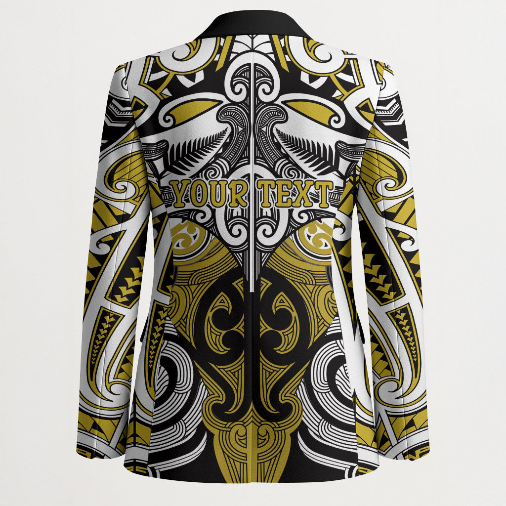 Personalised Maori Ngati Whatua Blazer Silver Fern Kowhaiwhai Art LT01 - Polynesian Pride
