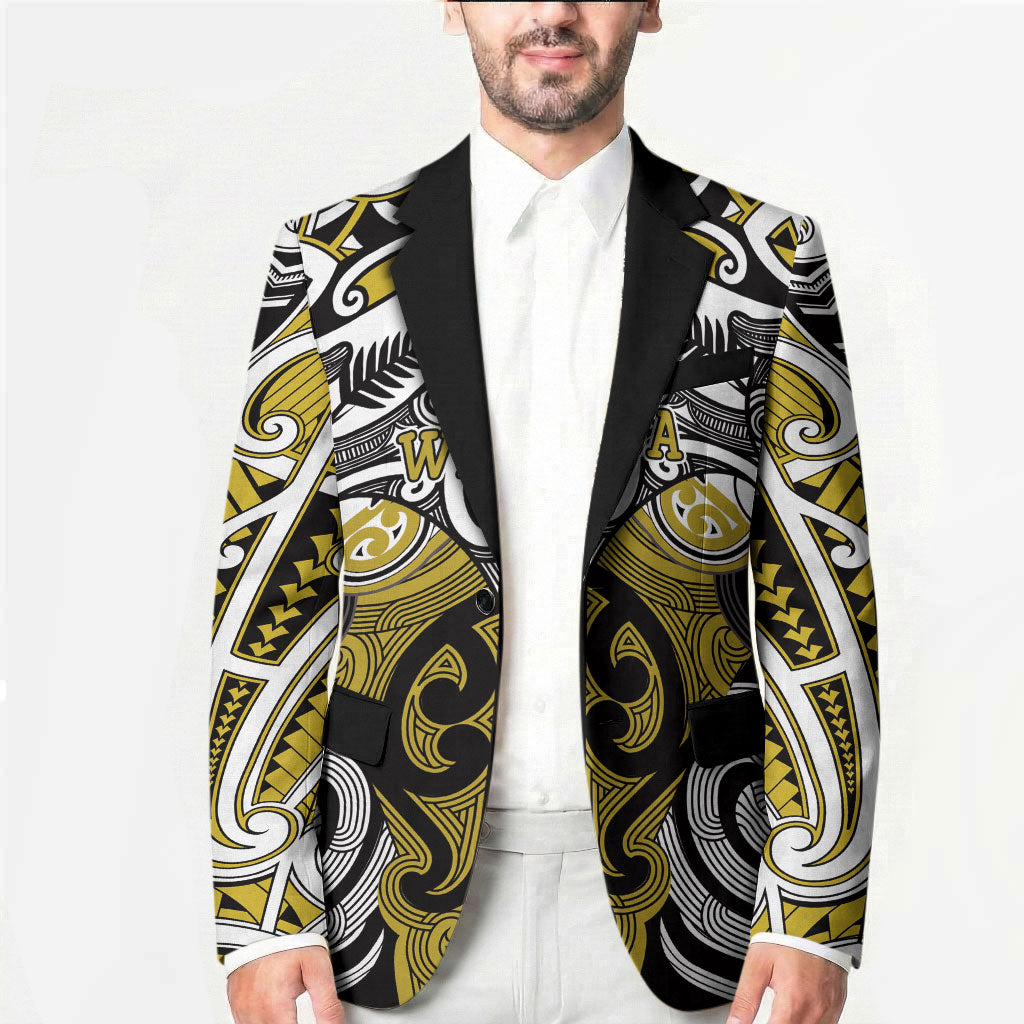 Personalised Maori Ngati Whatua Blazer Silver Fern Kowhaiwhai Art LT01 - Polynesian Pride