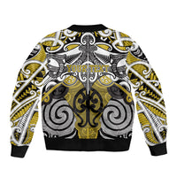 Personalised Maori Ngati Whatua Bomber Jacket Silver Fern Kowhaiwhai Art LT01 - Polynesian Pride