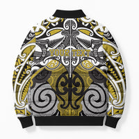 Personalised Maori Ngati Whatua Bomber Puffer Jacket Silver Fern Kowhaiwhai Art LT01 - Polynesian Pride
