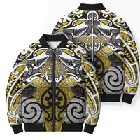 Personalised Maori Ngati Whatua Bomber Puffer Jacket Silver Fern Kowhaiwhai Art LT01 - Polynesian Pride