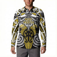 Personalised Maori Ngati Whatua Button Sweatshirt Silver Fern Kowhaiwhai Art LT01 - Polynesian Pride