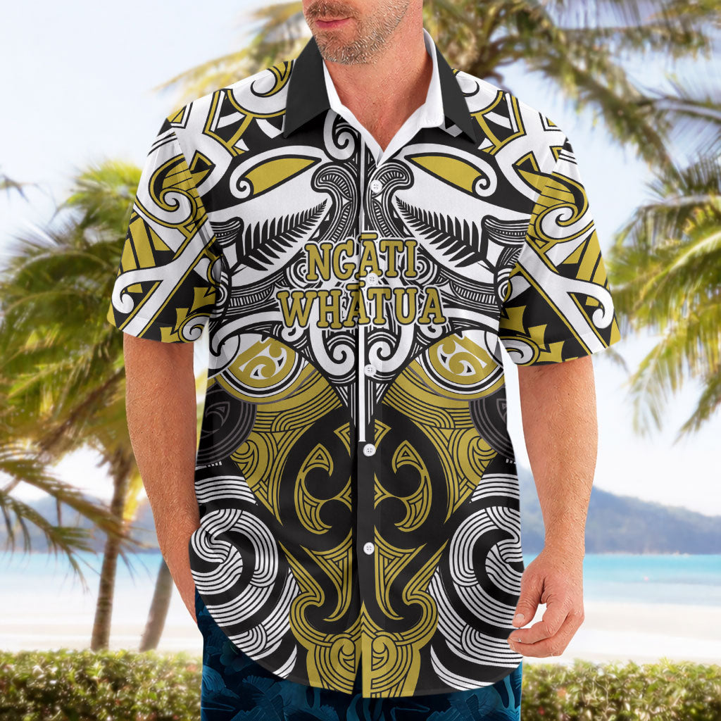 Personalised Maori Ngati Whatua Hawaiian Shirt Silver Fern Kowhaiwhai Art LT01 - Polynesian Pride
