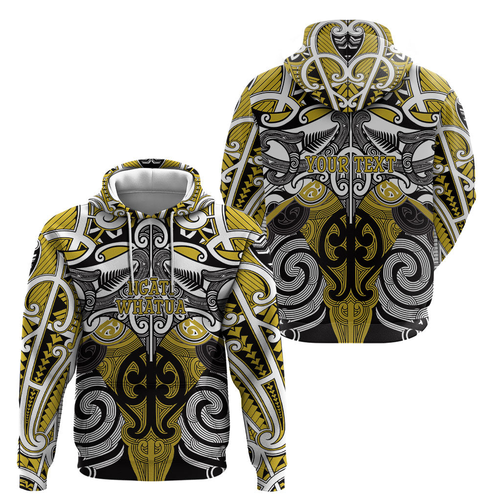 Personalised Maori Ngati Whatua Hoodie Silver Fern Kowhaiwhai Art LT01 - Polynesian Pride