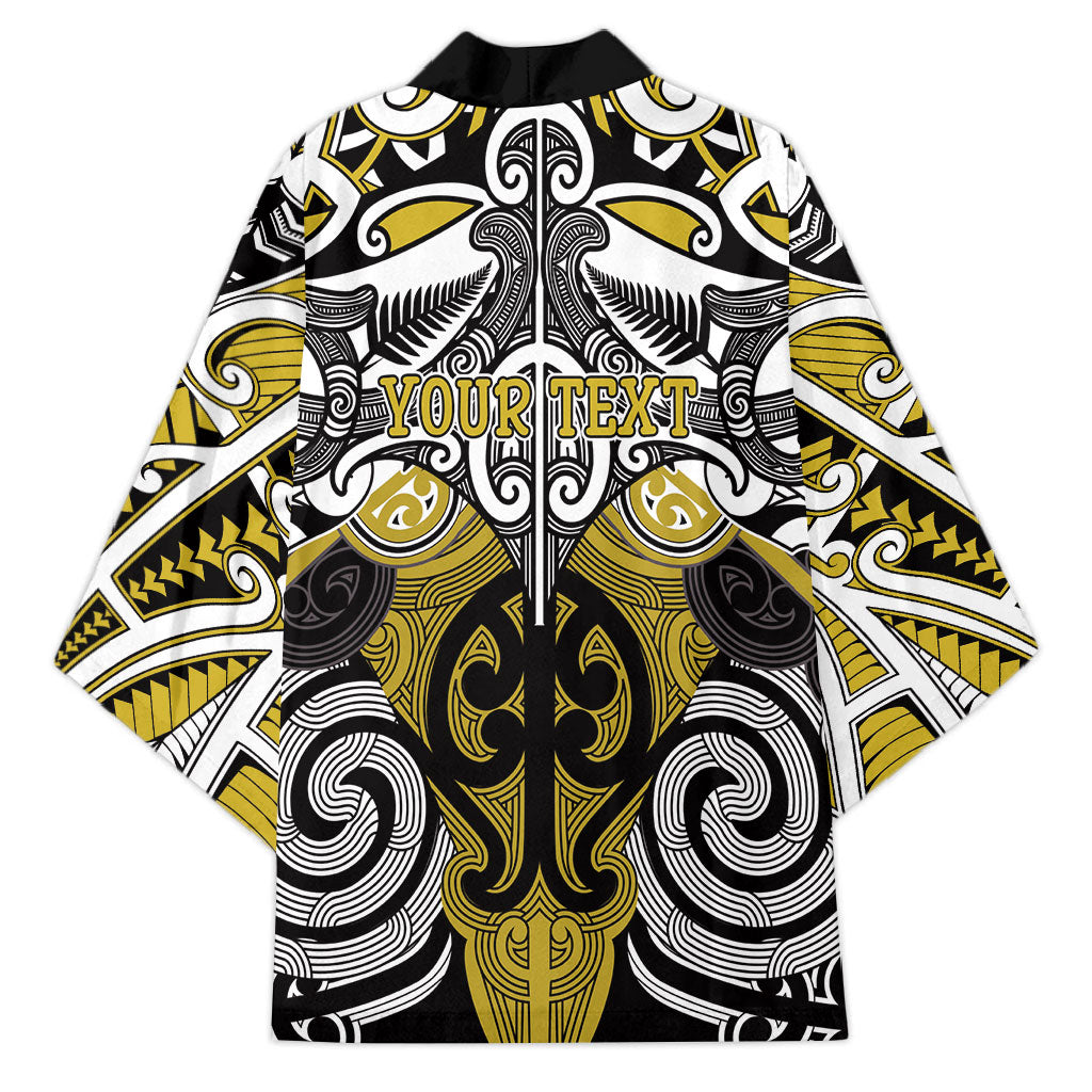 Personalised Maori Ngati Whatua Kimono Silver Fern Kowhaiwhai Art LT01 - Polynesian Pride