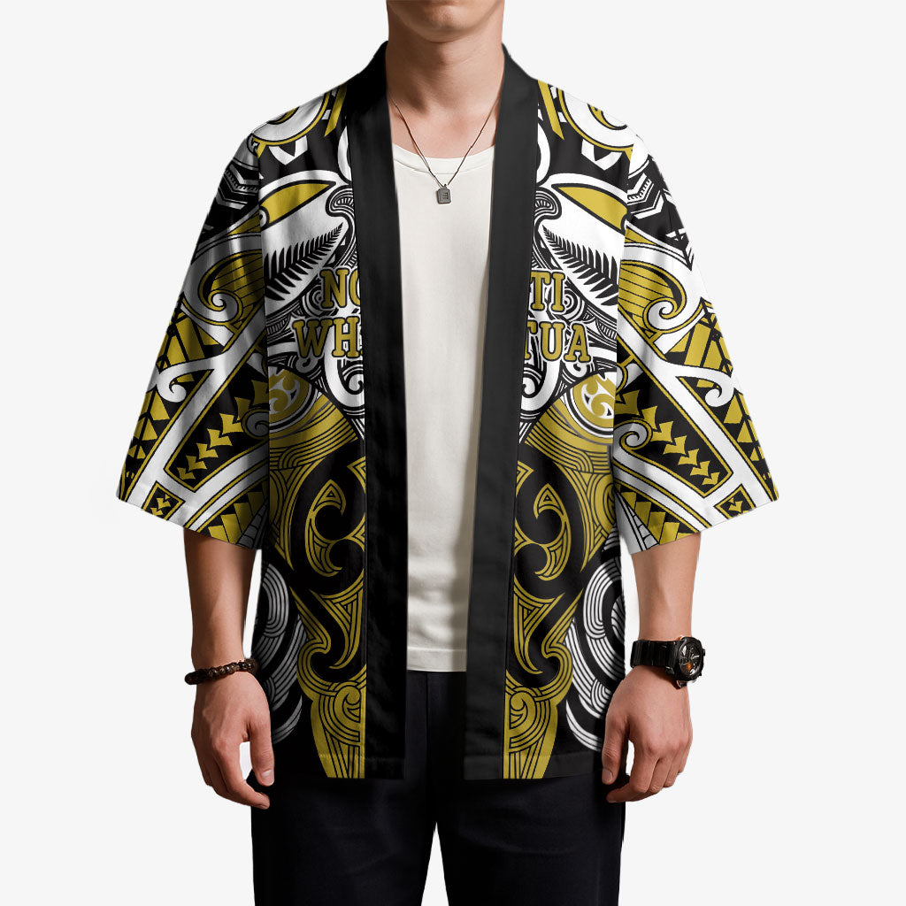 Personalised Maori Ngati Whatua Kimono Silver Fern Kowhaiwhai Art LT01 - Polynesian Pride