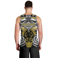 Personalised Maori Ngati Whatua Men Tank Top Silver Fern Kowhaiwhai Art LT01 - Polynesian Pride