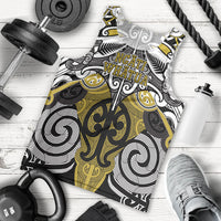 Personalised Maori Ngati Whatua Men Tank Top Silver Fern Kowhaiwhai Art LT01 - Polynesian Pride
