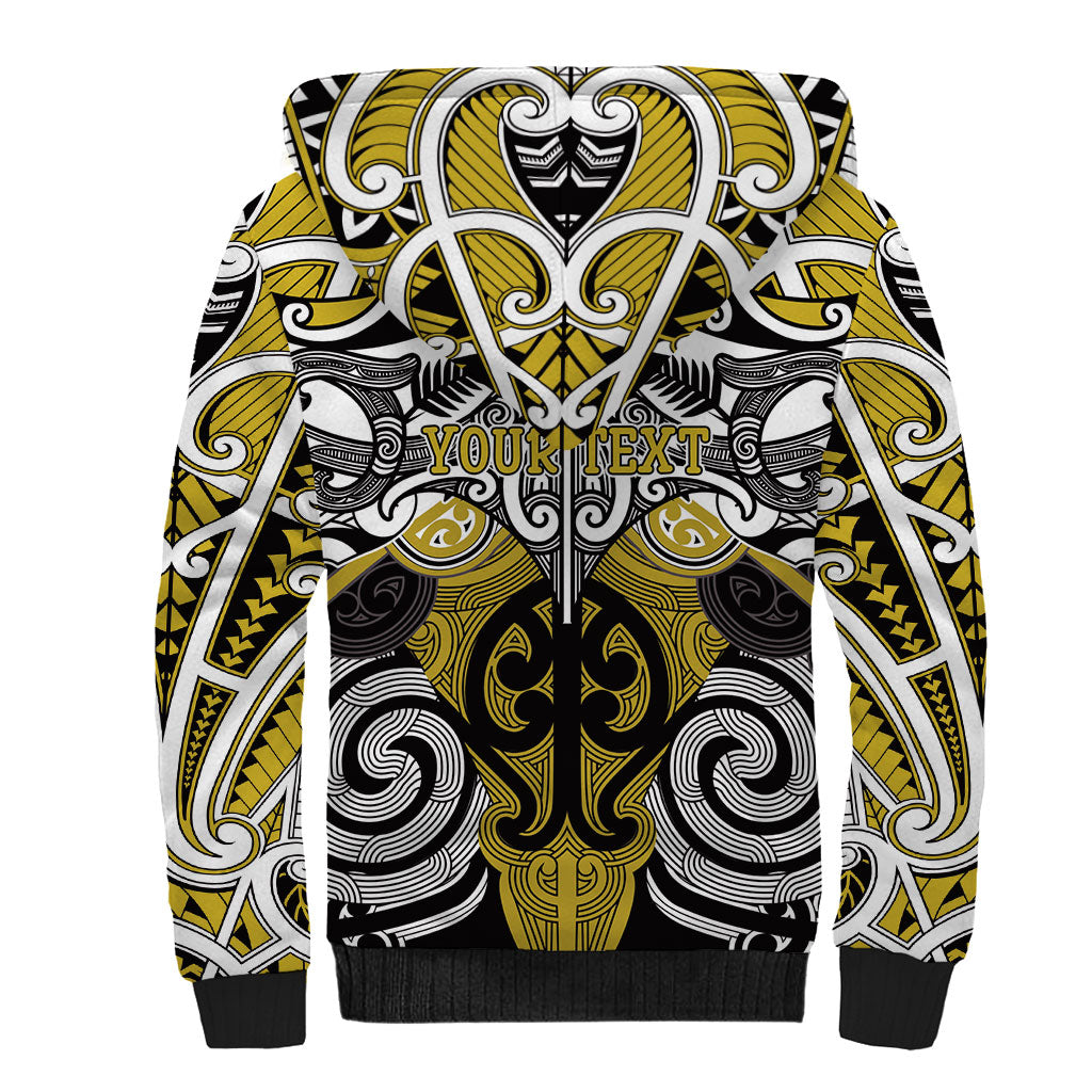 Personalised Maori Ngati Whatua Sherpa Hoodie Silver Fern Kowhaiwhai Art LT01 - Polynesian Pride