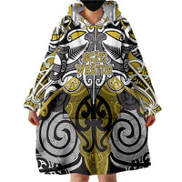 Personalised Maori Ngati Whatua Wearable Blanket Hoodie Silver Fern Kowhaiwhai Art LT01 - Polynesian Pride
