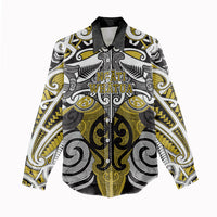 Personalised Maori Ngati Whatua Women Casual Shirt Silver Fern Kowhaiwhai Art LT01 - Polynesian Pride
