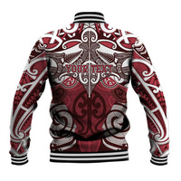 Personalised Maori Te Arawa Baseball Jacket Silver Fern Kowhaiwhai Art LT01 - Polynesian Pride