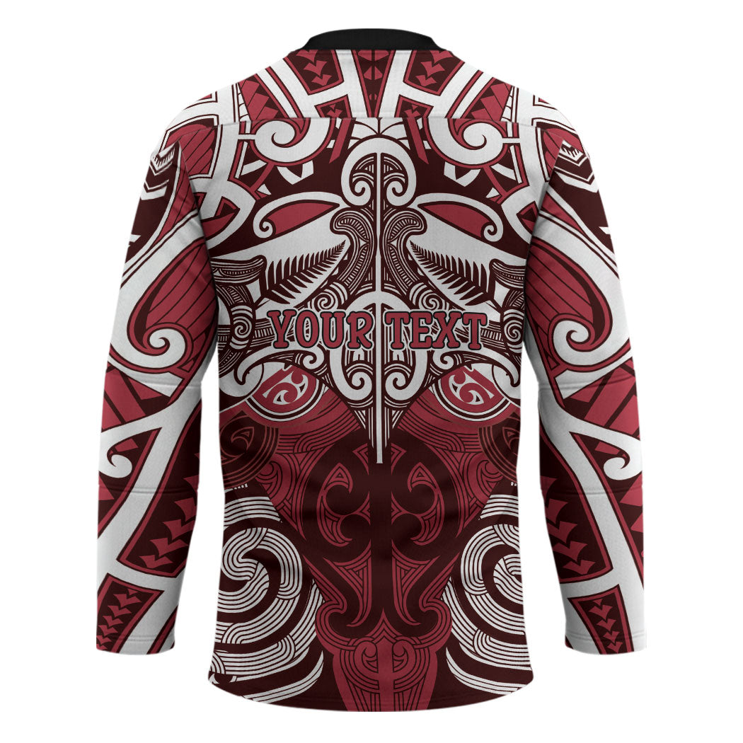 Personalised Maori Te Arawa Hockey Jersey Silver Fern Kowhaiwhai Art LT01 - Polynesian Pride