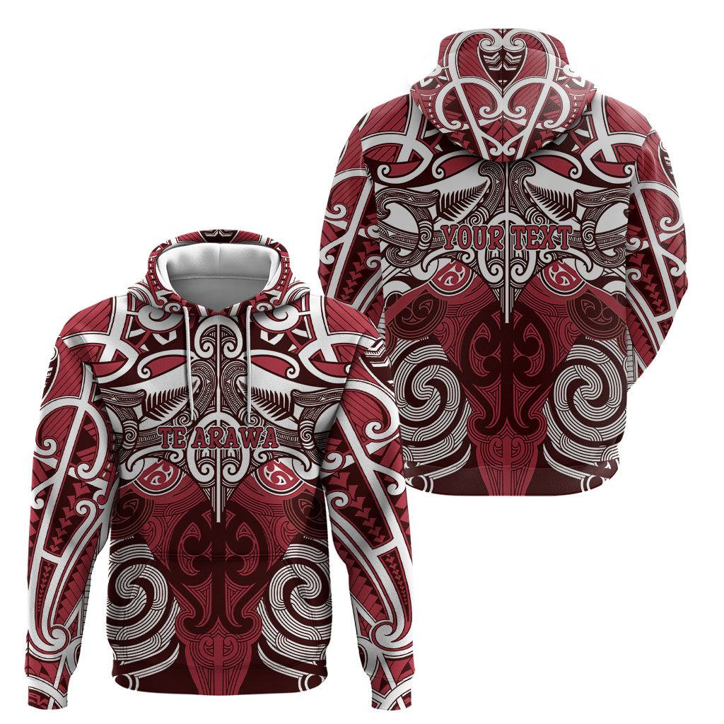 Personalised Maori Te Arawa Hoodie Silver Fern Kowhaiwhai Art LT01 - Polynesian Pride