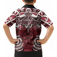 Personalised Maori Te Arawa Kid Hawaiian Shirt Silver Fern Kowhaiwhai Art LT01 - Polynesian Pride