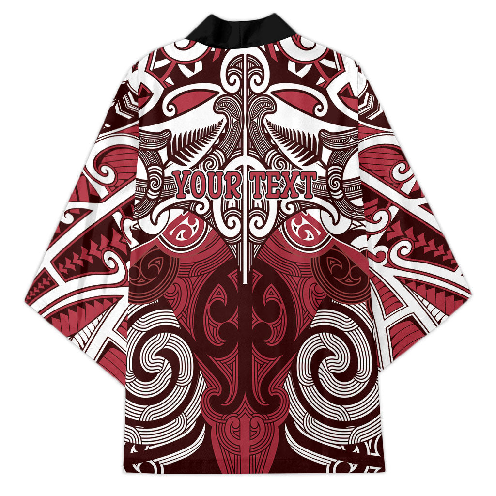 Personalised Maori Te Arawa Kimono Silver Fern Kowhaiwhai Art LT01 - Polynesian Pride