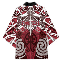 Personalised Maori Te Arawa Kimono Silver Fern Kowhaiwhai Art LT01 - Polynesian Pride