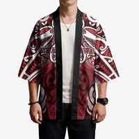 Personalised Maori Te Arawa Kimono Silver Fern Kowhaiwhai Art LT01 - Polynesian Pride