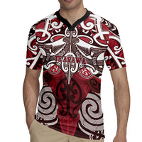 Personalised Maori Te Arawa Rugby Jersey Silver Fern Kowhaiwhai Art LT01 - Polynesian Pride