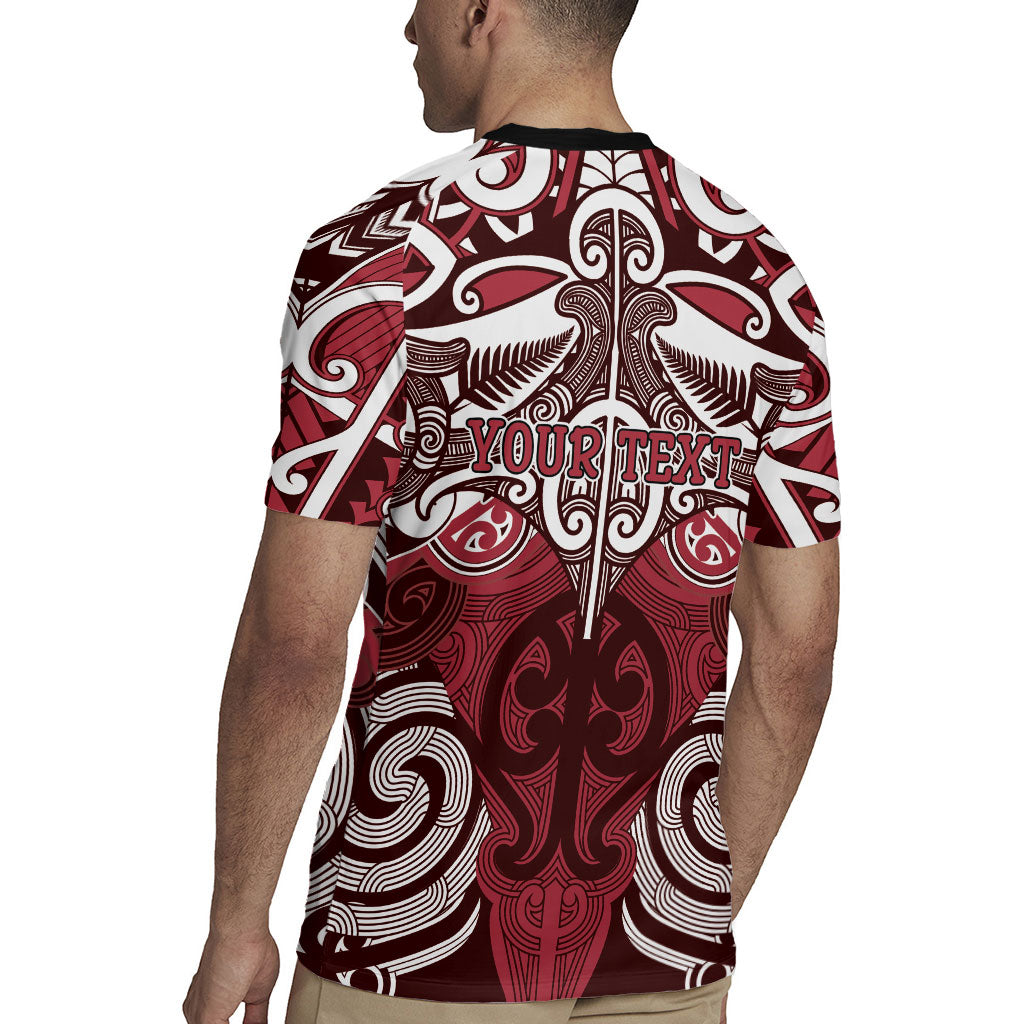 Personalised Maori Te Arawa Rugby Jersey Silver Fern Kowhaiwhai Art LT01 - Polynesian Pride