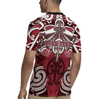 Personalised Maori Te Arawa Rugby Jersey Silver Fern Kowhaiwhai Art LT01 - Polynesian Pride