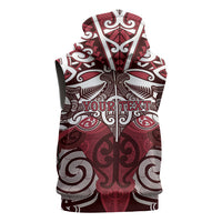 Personalised Maori Te Arawa Sleeveless Hoodie Silver Fern Kowhaiwhai Art LT01 - Polynesian Pride