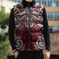Personalised Maori Te Arawa Sleeveless Puffer Jacket Silver Fern Kowhaiwhai Art LT01 - Polynesian Pride