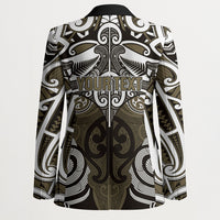 Personalised Maori Waikato Tainui Blazer Silver Fern Kowhaiwhai Art LT01 - Polynesian Pride