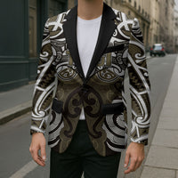 Personalised Maori Waikato Tainui Blazer Silver Fern Kowhaiwhai Art LT01 - Polynesian Pride