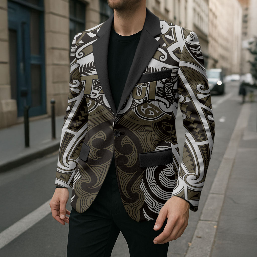 Personalised Maori Waikato Tainui Blazer Silver Fern Kowhaiwhai Art LT01 - Polynesian Pride