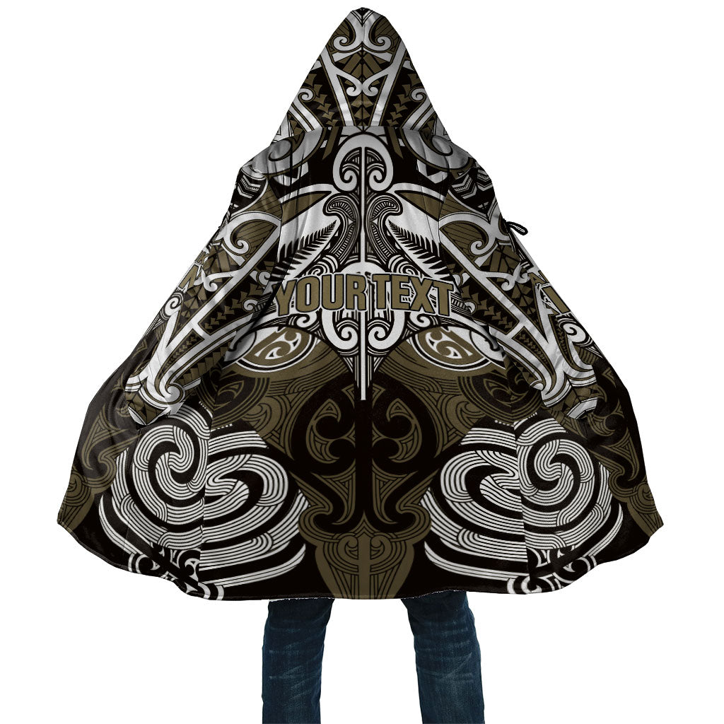 Personalised Maori Waikato Tainui Cloak Silver Fern Kowhaiwhai Art LT01 Unisex Muted Gold - Polynesian Pride