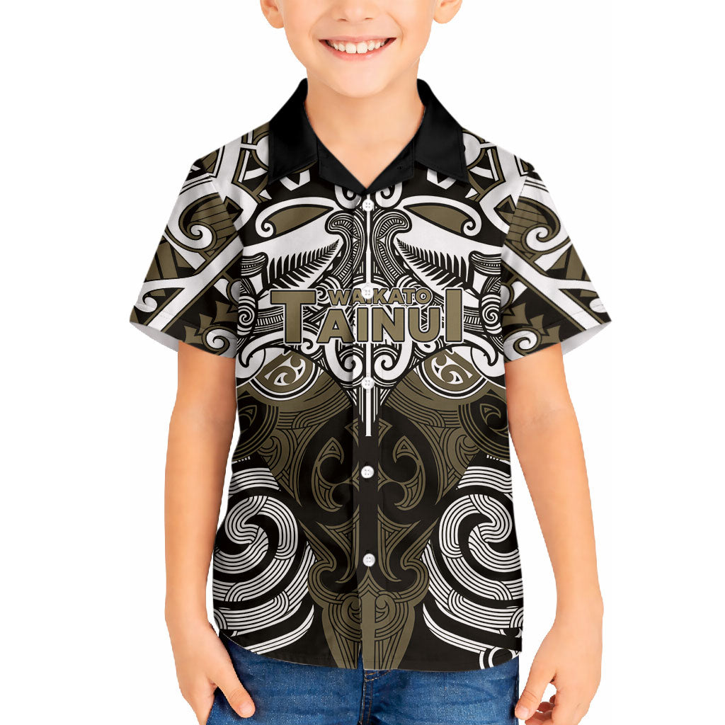 Personalised Maori Waikato Tainui Hawaiian Shirt Silver Fern Kowhaiwhai Art LT01 - Polynesian Pride