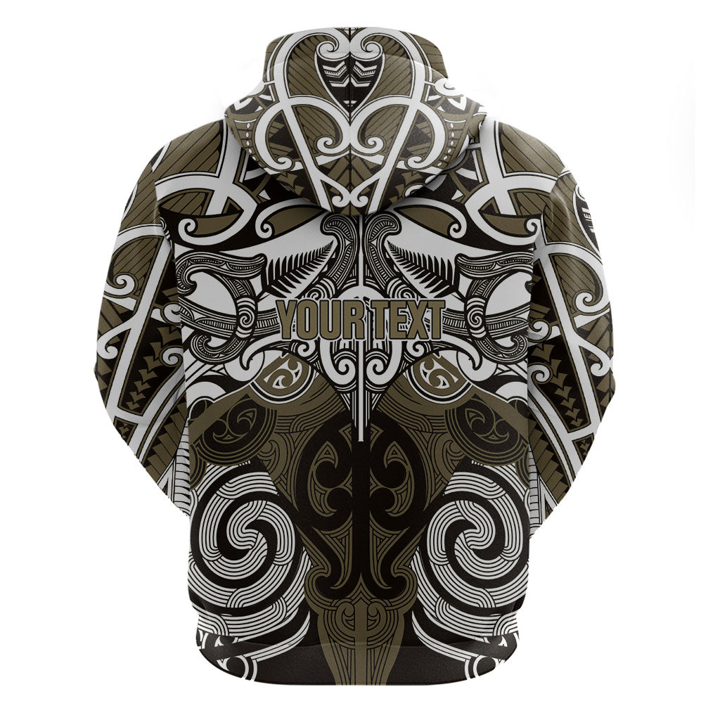Personalised Maori Waikato Tainui Hoodie Silver Fern Kowhaiwhai Art LT01 - Polynesian Pride