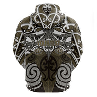 Personalised Maori Waikato Tainui Hoodie Silver Fern Kowhaiwhai Art LT01 - Polynesian Pride